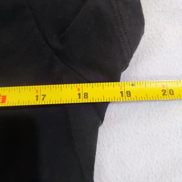 Hanes Black V-Neck Tee with Orange Glitter 'Tigers' Script - Picture 5 of 6